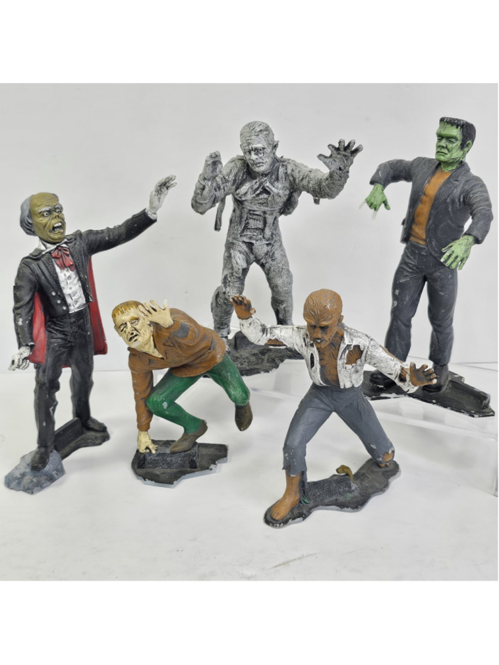 Vintage Universal Picture Co 5pcs Phantom Frankenstein Mummy Wolfman Hunchback